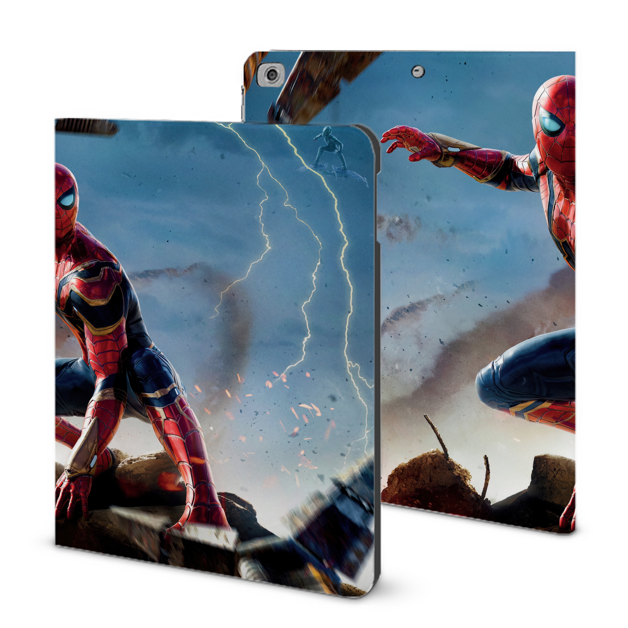 （画像用） Spider Man スパイダーマン IPad ケース ブック型 PUレザー TPU 耐衝撃 軽量 薄型 ペン収納なし 全面保護 IPad 各モデル対応